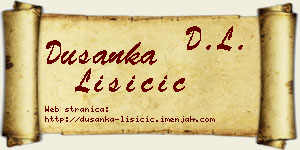 Dušanka Lisičić vizit kartica